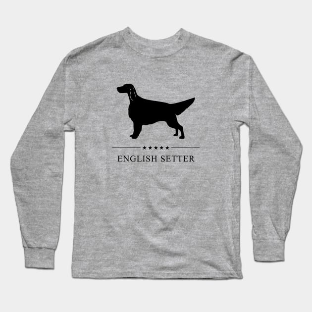 English Setter Black Silhouette Long Sleeve T-Shirt by millersye